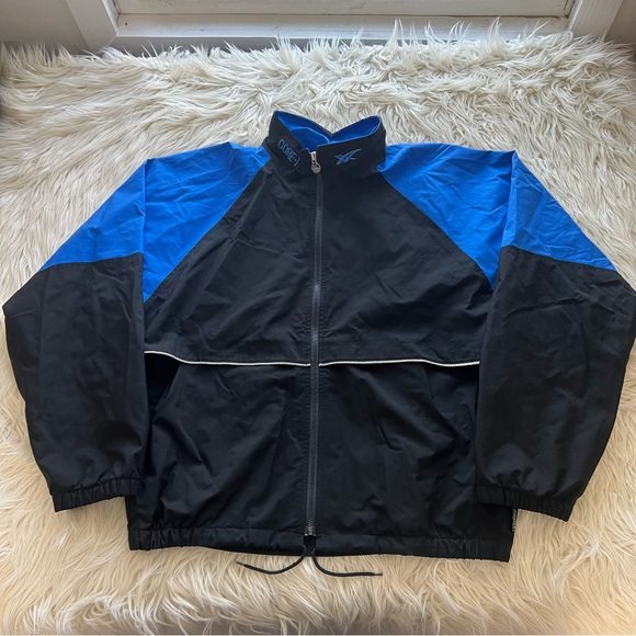 Asics Other - Vintage 90s ASICS Gore Tex Full Zip Windbreaker Jacket Blue Black Retro Size L